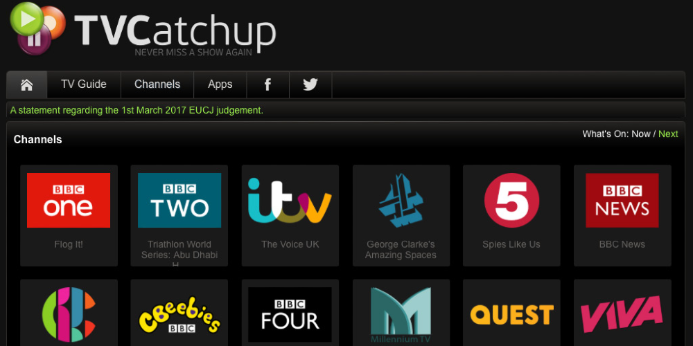 TVCatchup application